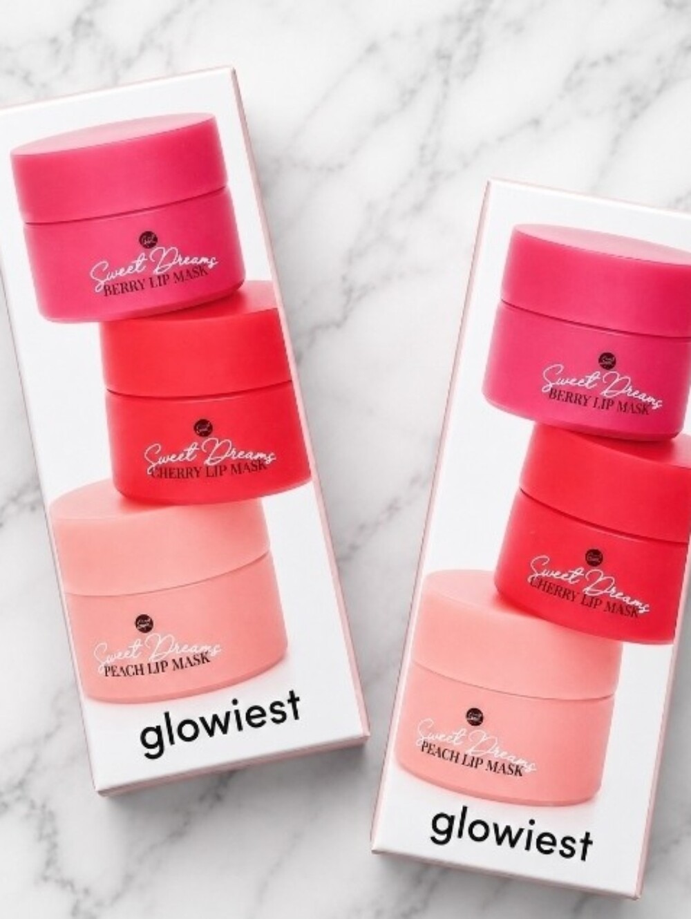 2-3pc Glowiest Sweet Dreams Mini Lip Mask Set PEACH, BERRY, CHERRY .17 oz ea NIB